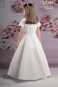 Sienna Rose By Sweetie Pie Girls White Communion Dress:- SR704