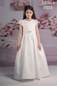 SALE COMMUNION DRESS Sienna Rose By Sweetie Pie Girls White Communion Dress:- SR706 AGE 6