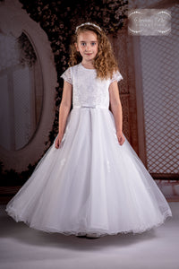Sweetie Pie Girls White Communion Dress:- 4086
