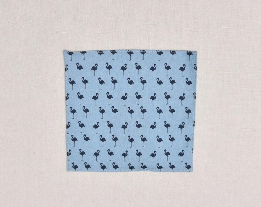 SALE One Varones Boys Pocket Square - Flamingos