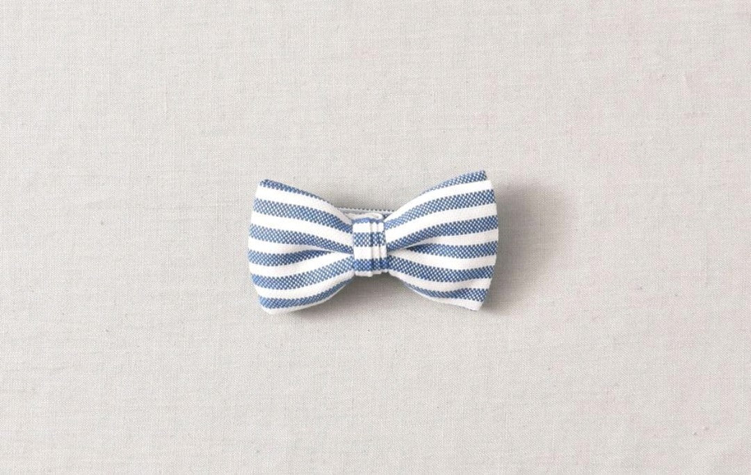 SALE One Varones Boys Bow Tie - Navy & White Stripe