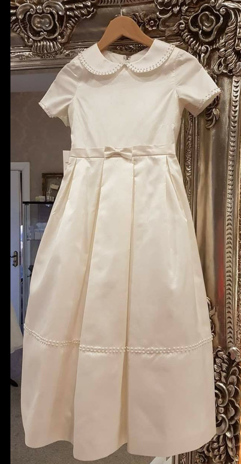 Communion Dress Ivory Silk