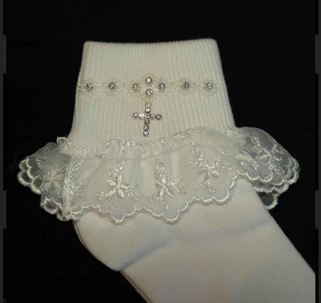 Little People Girls Communion Socks 5164x