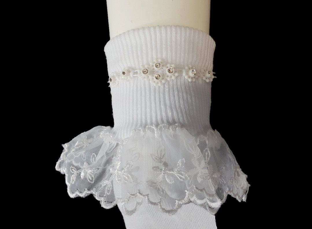 Little People Girls Communion Socks 5164
