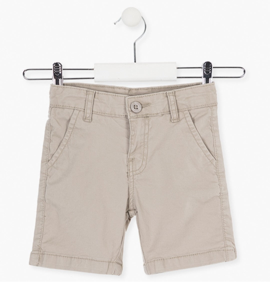 SUMMER SALE Losan Boys Cotton Blend Shorts:- Stone AGE 14