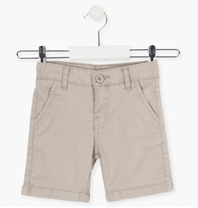SUMMER SALE Losan Boys Cotton Blend Shorts:- Stone AGE 4 & 14