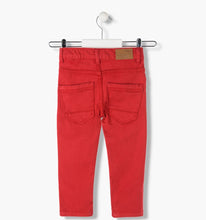 Load image into Gallery viewer, SUMMER SALE Losan Boys Twill Skinny Trousers:Red AGE 12 &amp; 14
