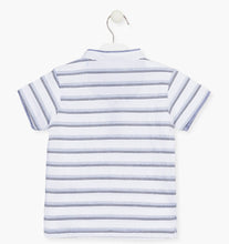 Load image into Gallery viewer, SUMMER SALE Losan Boys Embroidered stripe polo:- White Age 2
