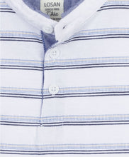 Load image into Gallery viewer, SUMMER SALE Losan Boys Embroidered stripe polo:- White Age 2
