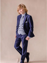 Load image into Gallery viewer, SALE One Varones Boys 2 Piece Suit with Check Elbow Patch Age 8 &amp; 9
