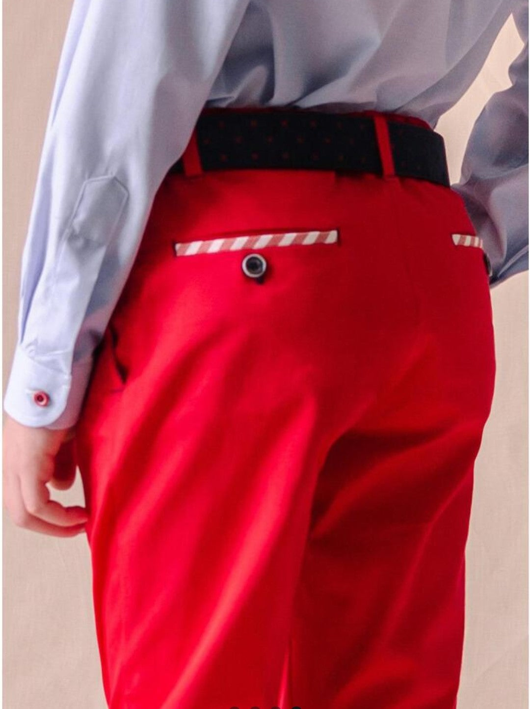 SALE One Varones Boys Red Chinos