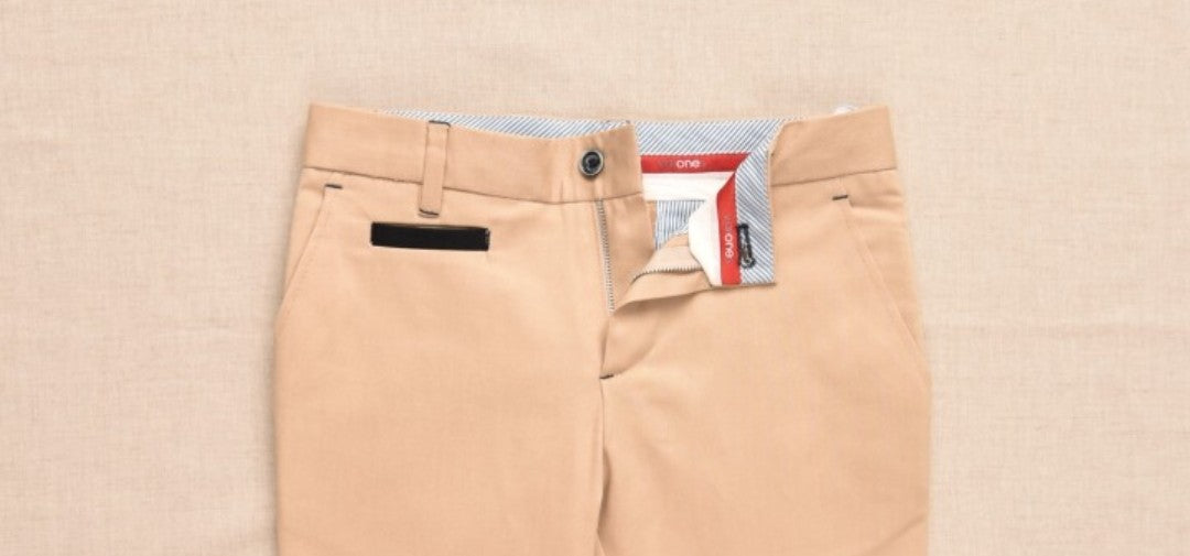 One Varones Boys Chino Trousers - Tan:- 10-05042 05