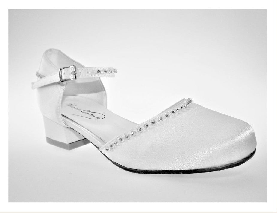 Celebrations Girls White Communion Shoes:- Maria Heel