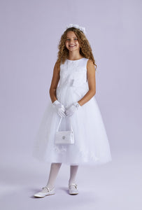 SALE COMMUNION DRESS Peridot Girls White Communion Dress:- June AGE 9