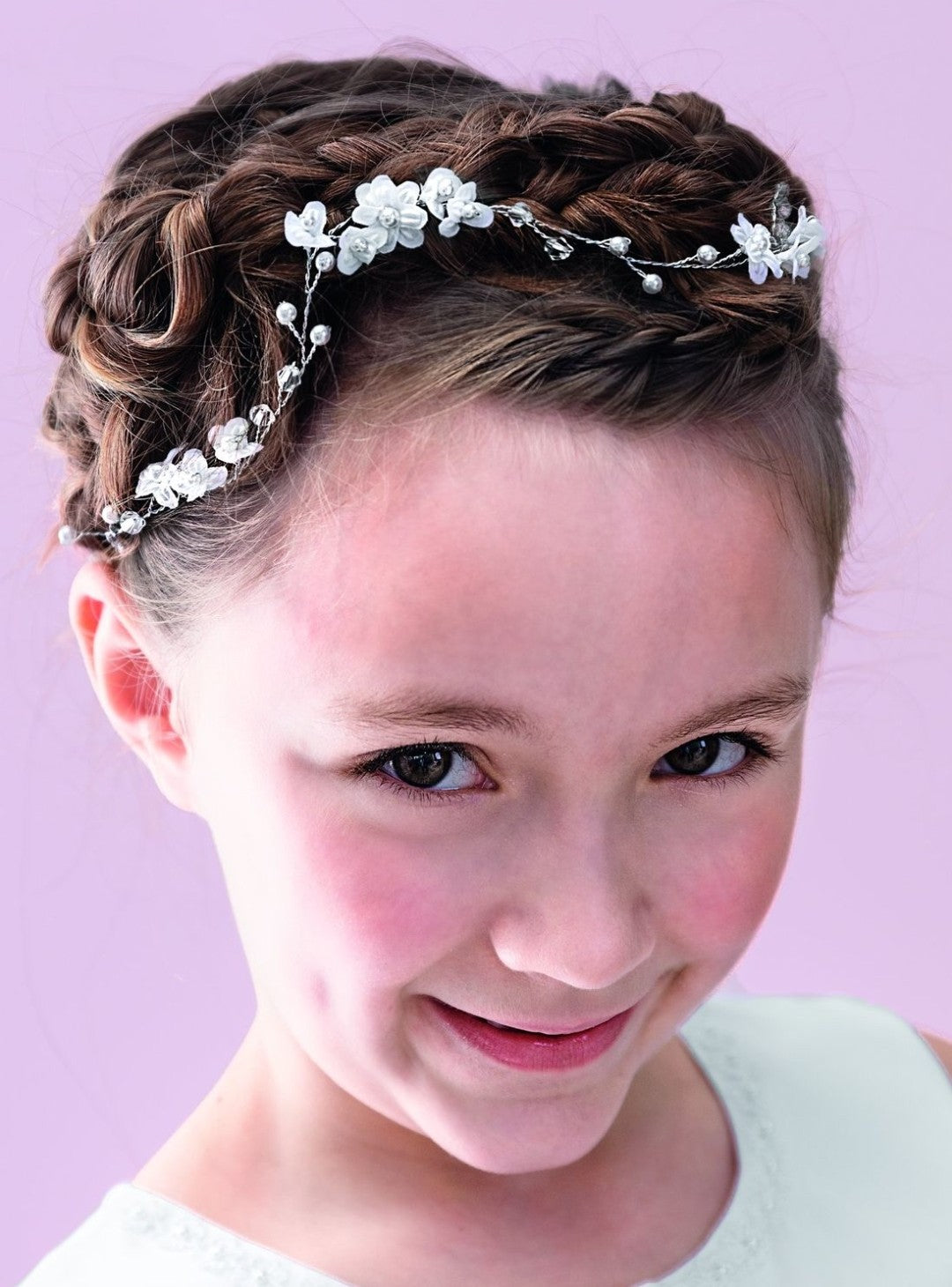 Emmerling Tiara Girls White Hair Vine Accessorie:- 2044