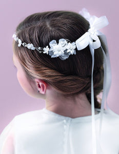 Emmerling Tiara Girls White Hair Accessory:- 2052