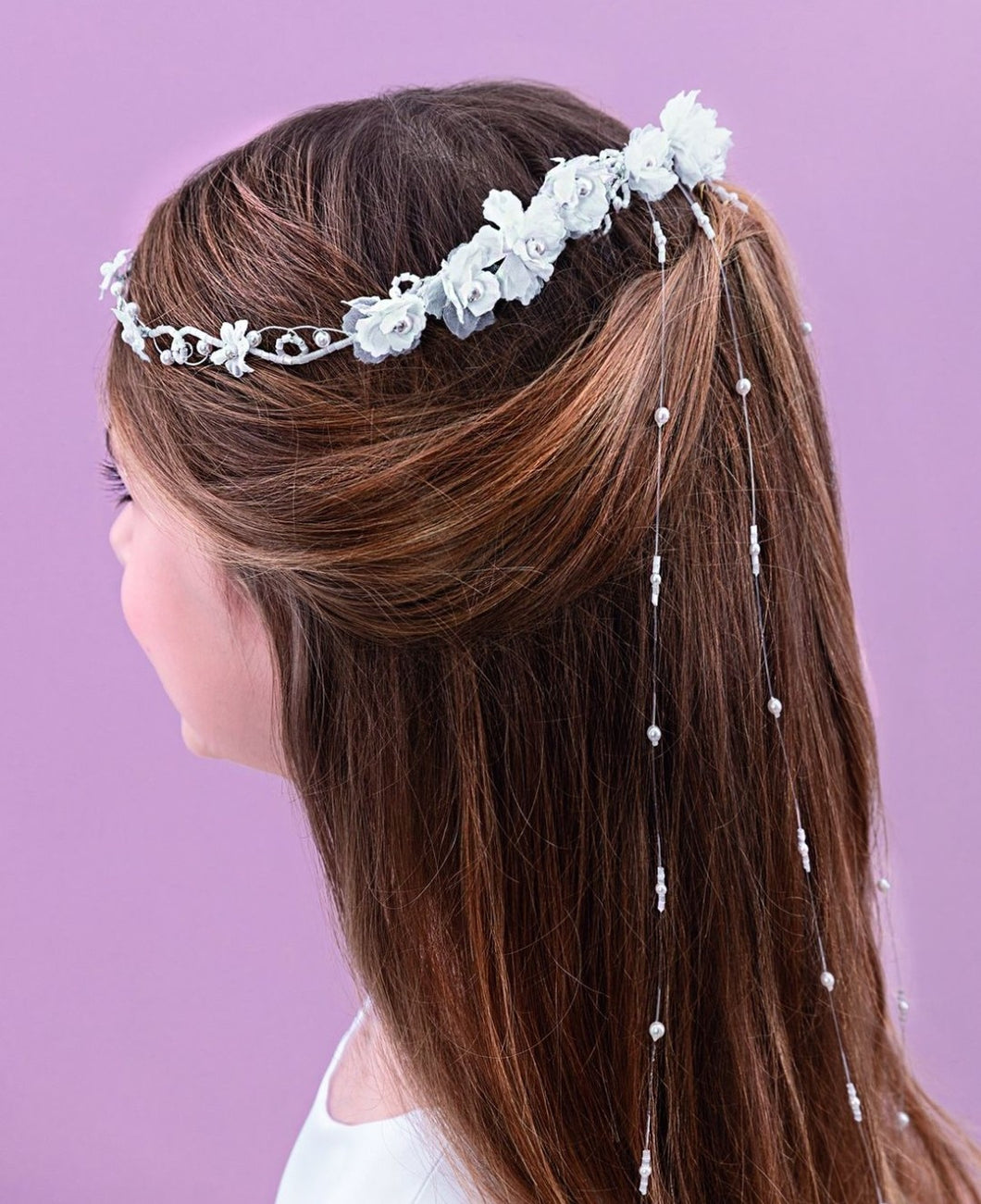 Emmerling Tiara Girls White Hair Accessory:- 2244
