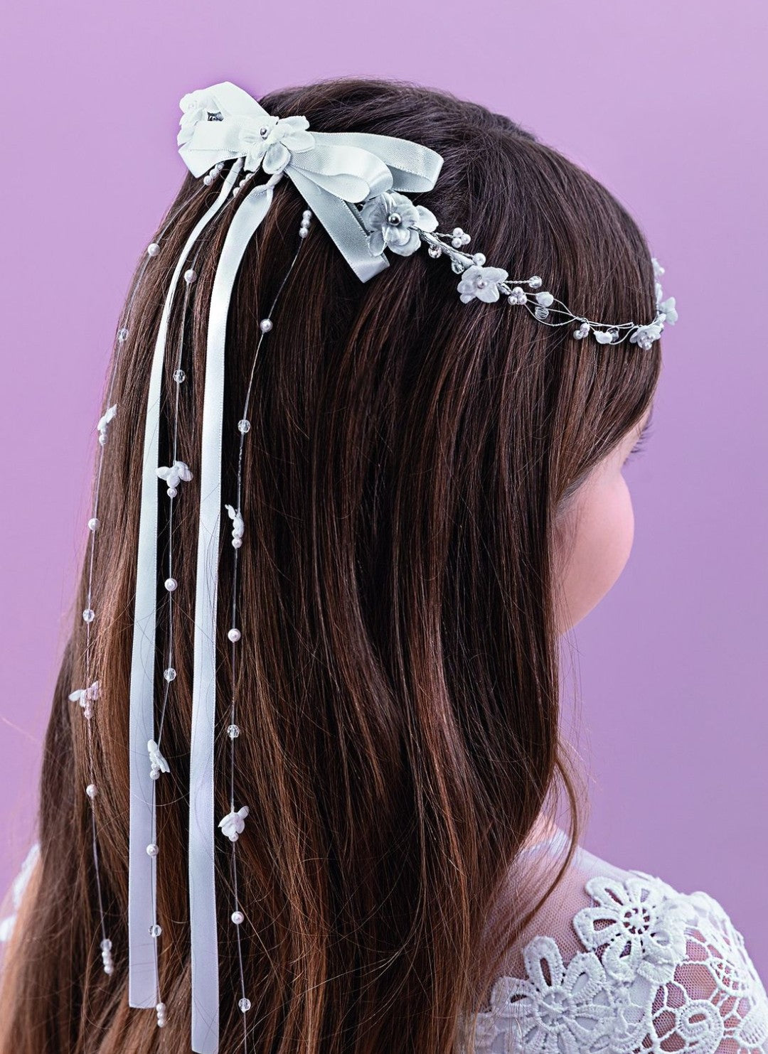 Emmerling Tiara Girls White Hair Accessory:- 2245
