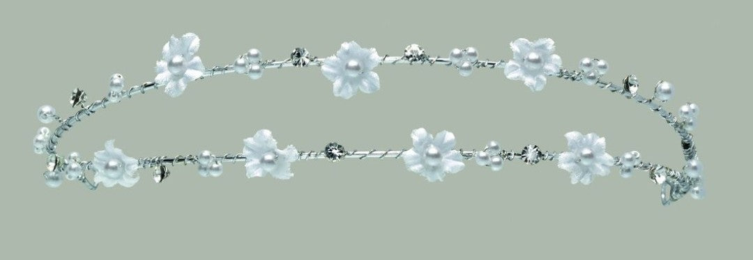Emmerling Tiara Girls White Hair Accessory:- 2249