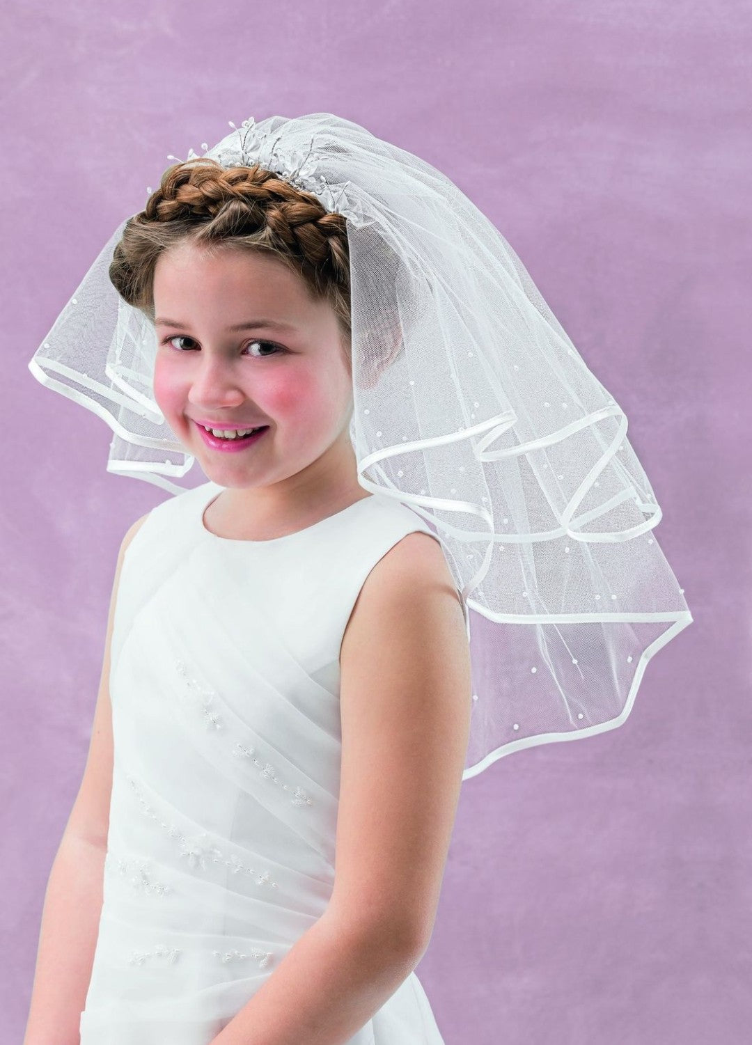 Emmerling Girls White Communion Veil:- 77463