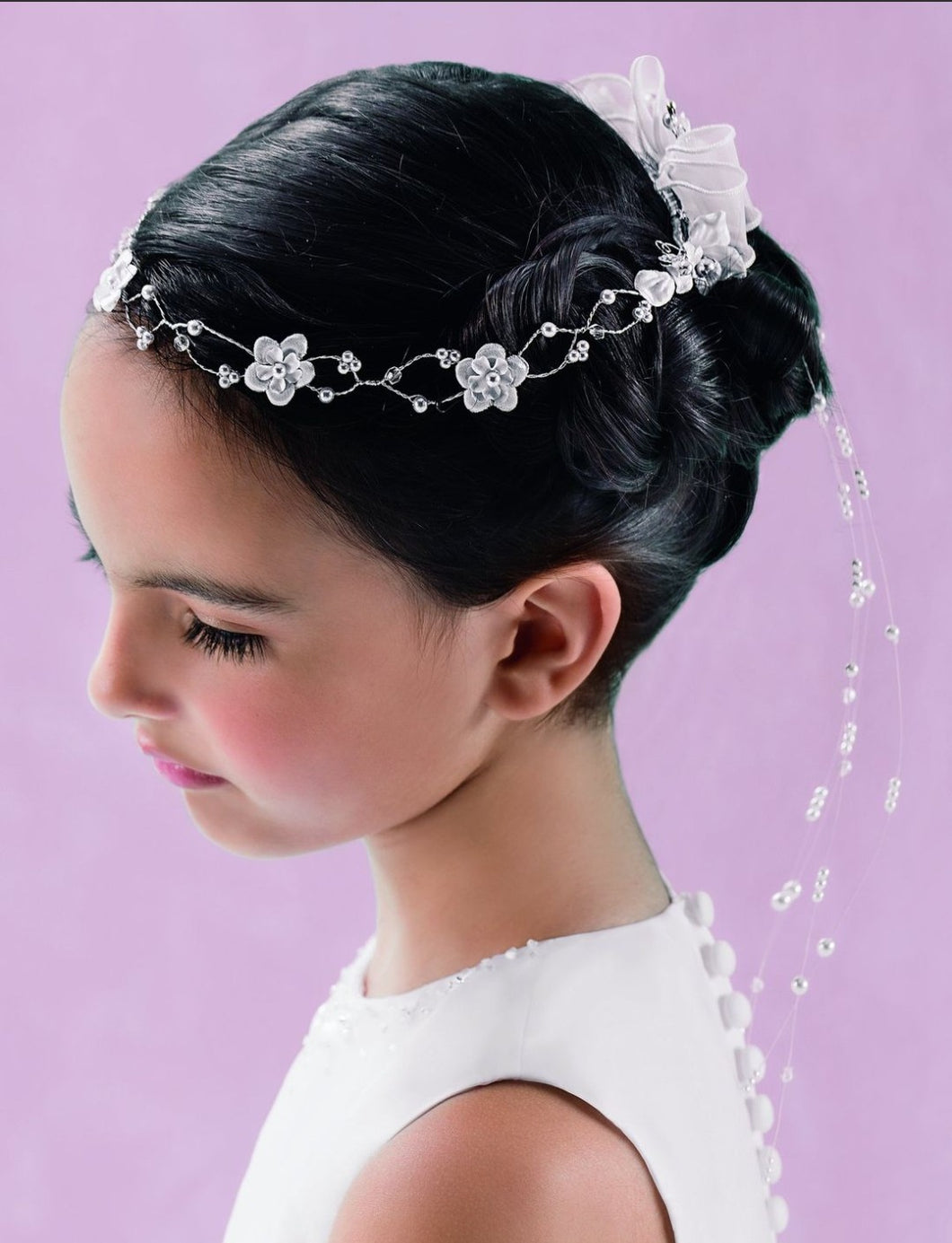 Emmerling Tiara Girls White Hair Accessory:- 77502