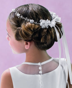 Emmerling Tiara Girls White Hair Accessory:- 77505