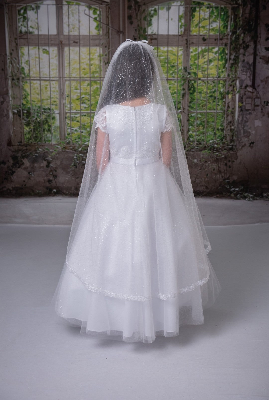 Sweetie Pie Girls White Communion Dress:- 4038