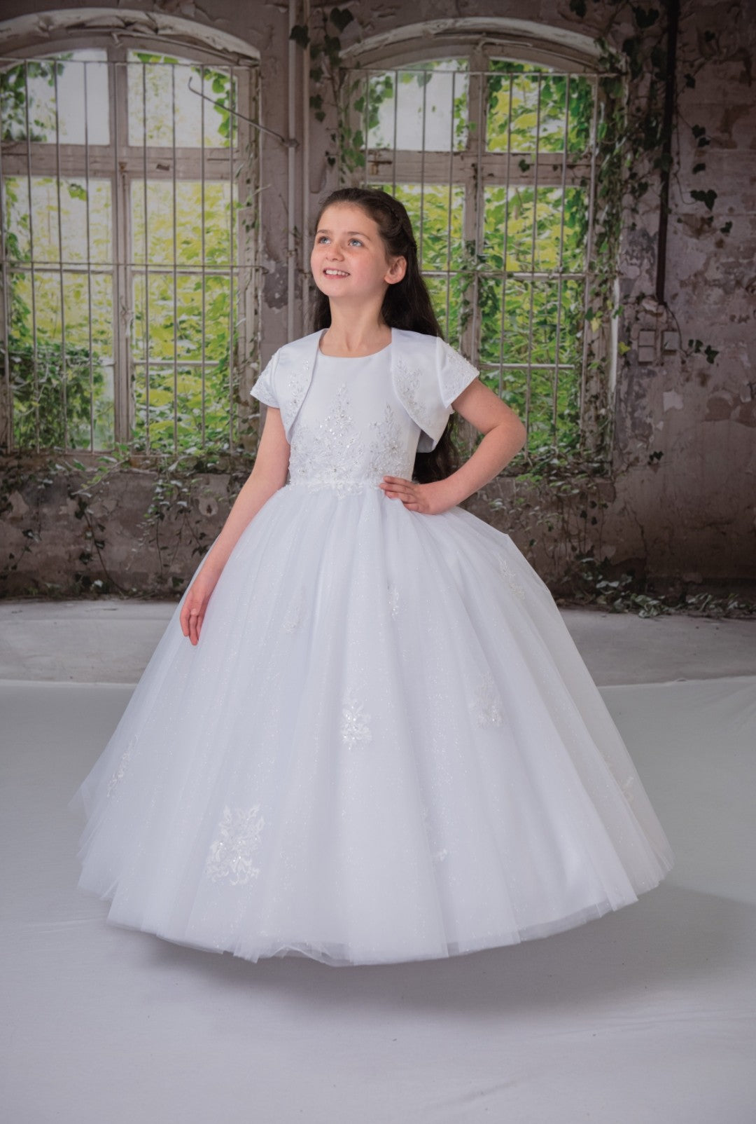 SALE COMMUNION DRESS Sweetie Pie Girls White Communion Dress:- 4063 AGE 8