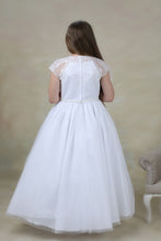 Load image into Gallery viewer, SALE COMMUNION DRESS Celebrations Girls White Communion Dress:- Fuschia AGE 6
