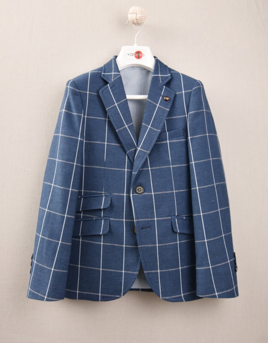 SALE One Varones Boys Dark Blue Check Blazer 10-04072 Age 6