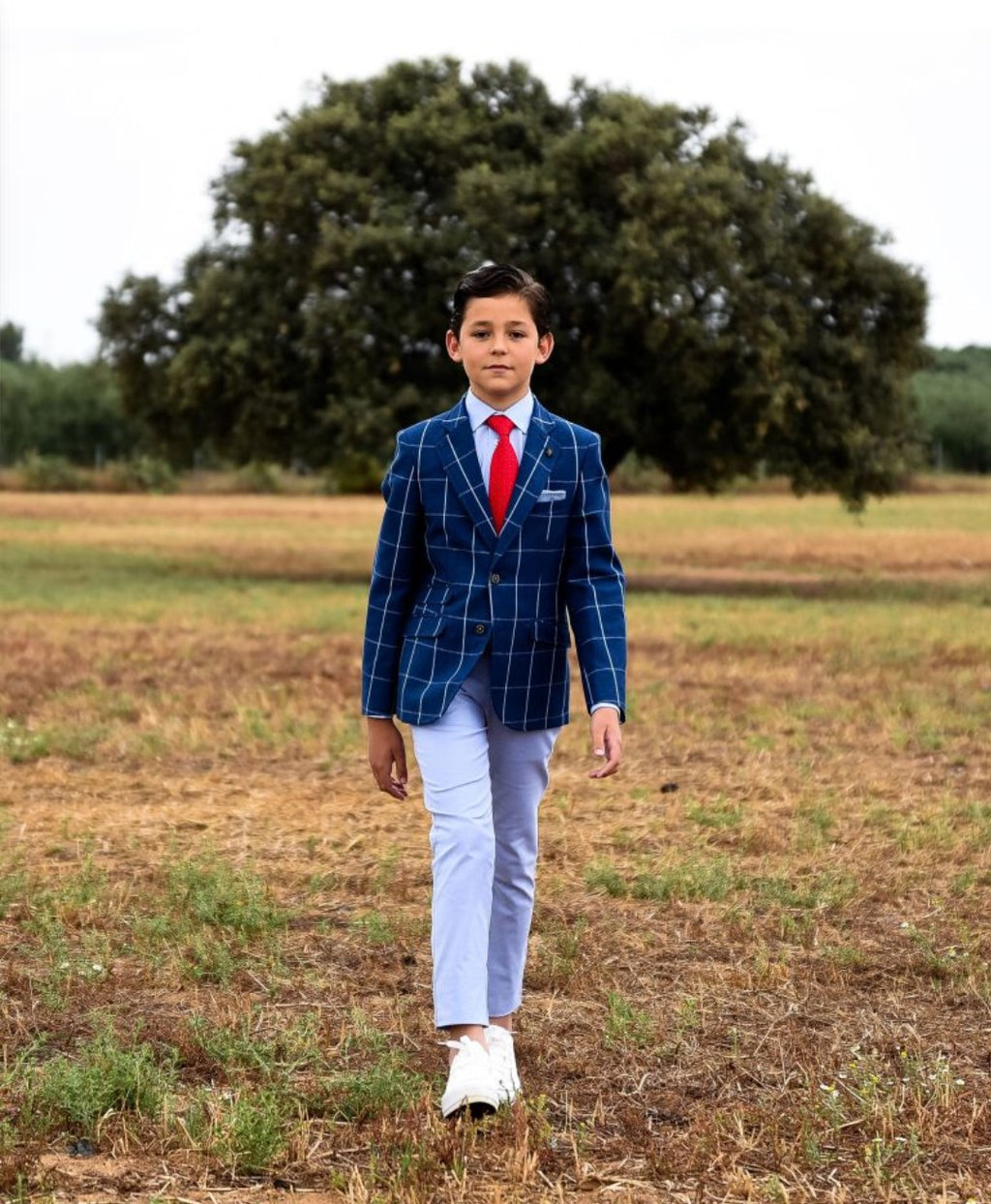 SALE One Varones Boys Dark Blue Check Blazer 10-04072 Age 6