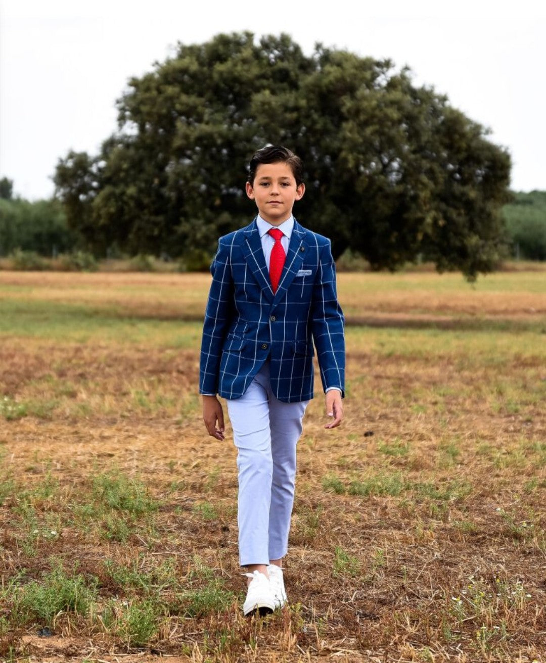 SALE One Varones Boys Dark Blue Check Blazer 10-04072 Age 6