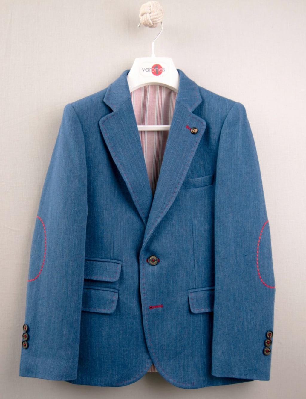 SALE One Varones Boys Navy Blazer With Red Stitching:-10-04071 78 Age 6