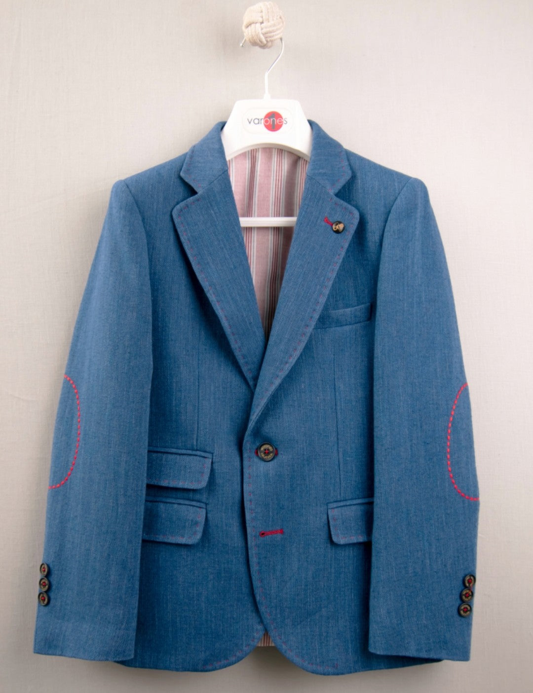 SALE One Varones Boys Navy Blazer With Red Stitching:-10-04071 78 Age 6