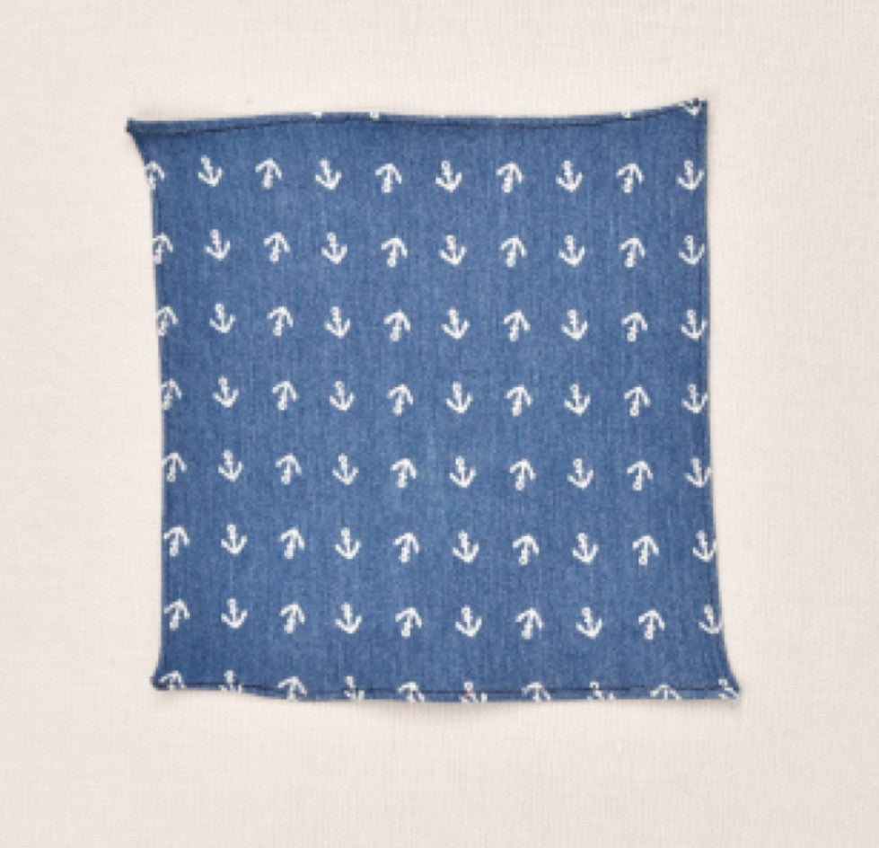 SALE One Varones Boys Pocket Square:- Anchors