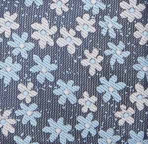 1880 Club Boys Tie & Pocket Square:- Blue Retro Floral