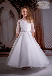 Sweetie Pie Girls White Communion Dress:- 4080