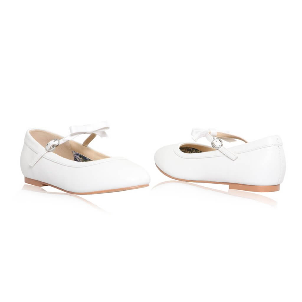 SALE SHOE Perfect Bridal White Communion Shoes:- Sophie Pump
