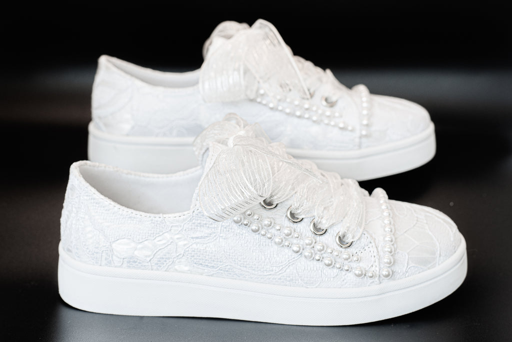 Sweeties By Sweetie Pie Girls White Sneaker Shoes:- Tiana Flats