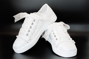 Sweeties By Sweetie Pie Girls White Sneaker Shoes:- Tiana Flats