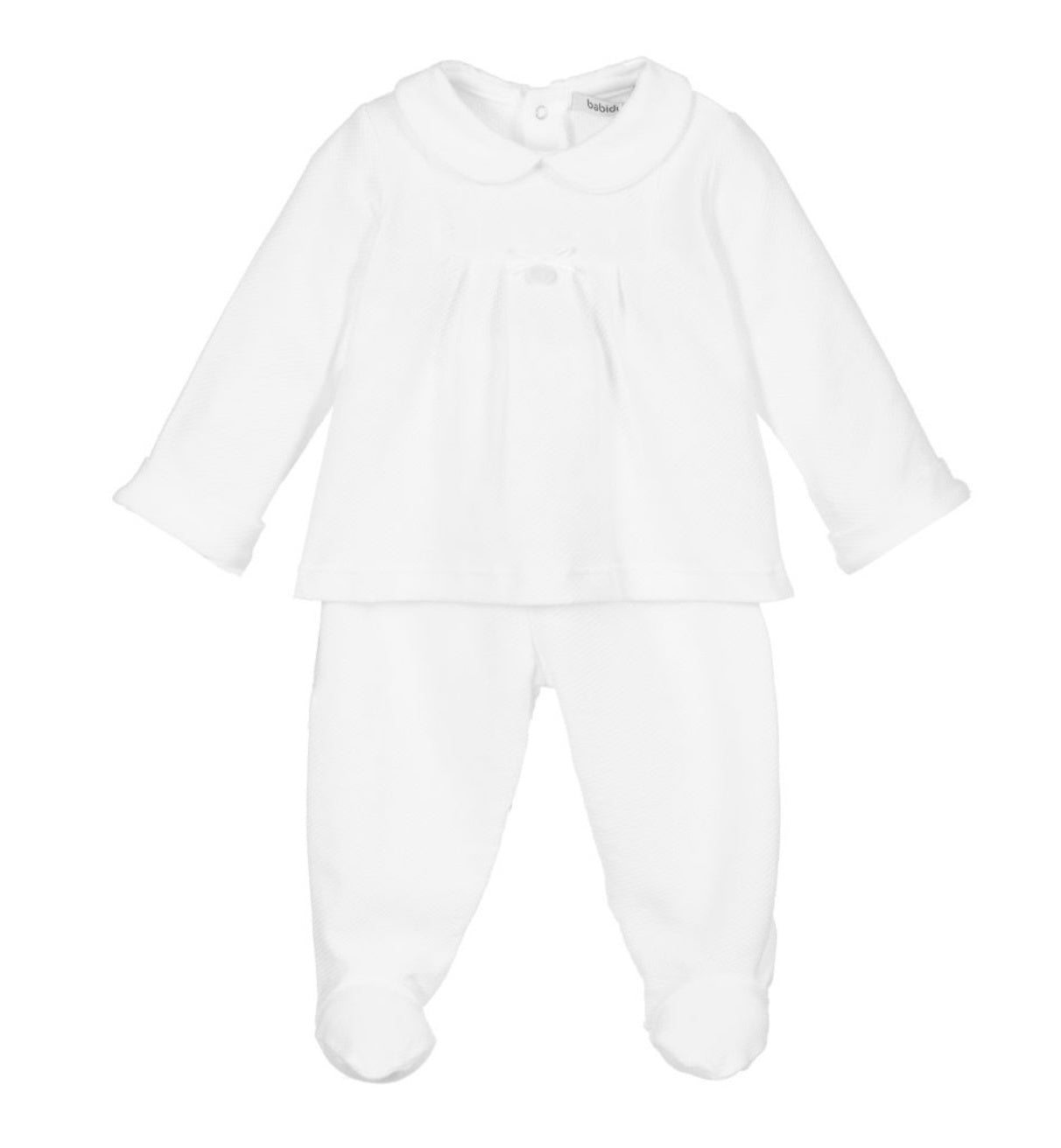 Babidu Unisex Two Piece Set:- White