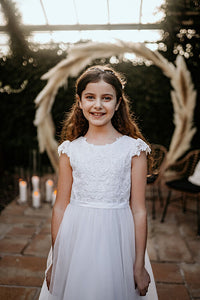 SALE COMMUNION DRESS Emmerling Girls White Communion Dress:- Gisa Age 8 & 10