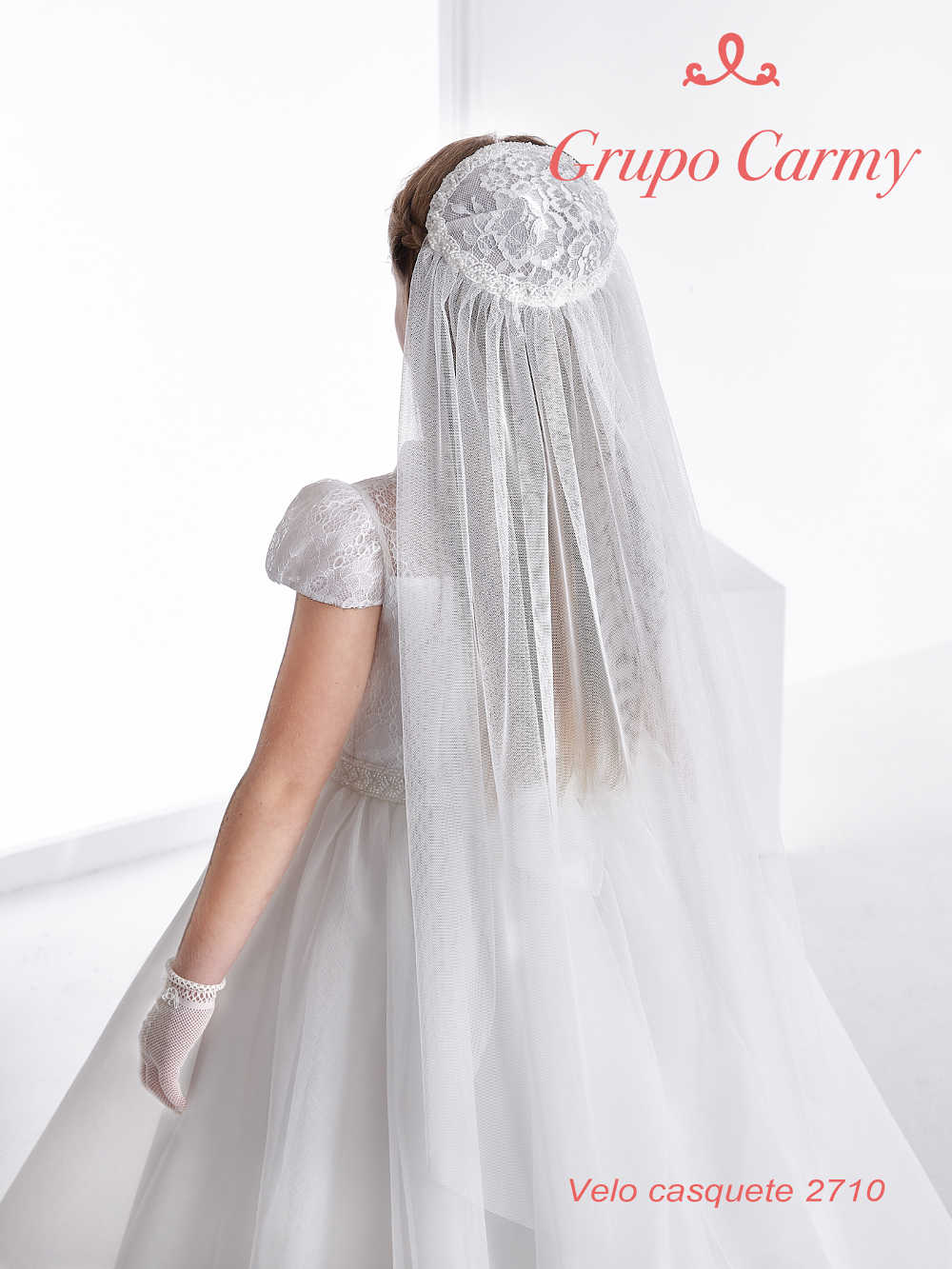 Carmy Halo Veil White