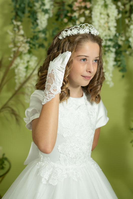 SALE COMMUNION DRESS Linzi Jay Girls White Communion Dress:- Julia Age 6