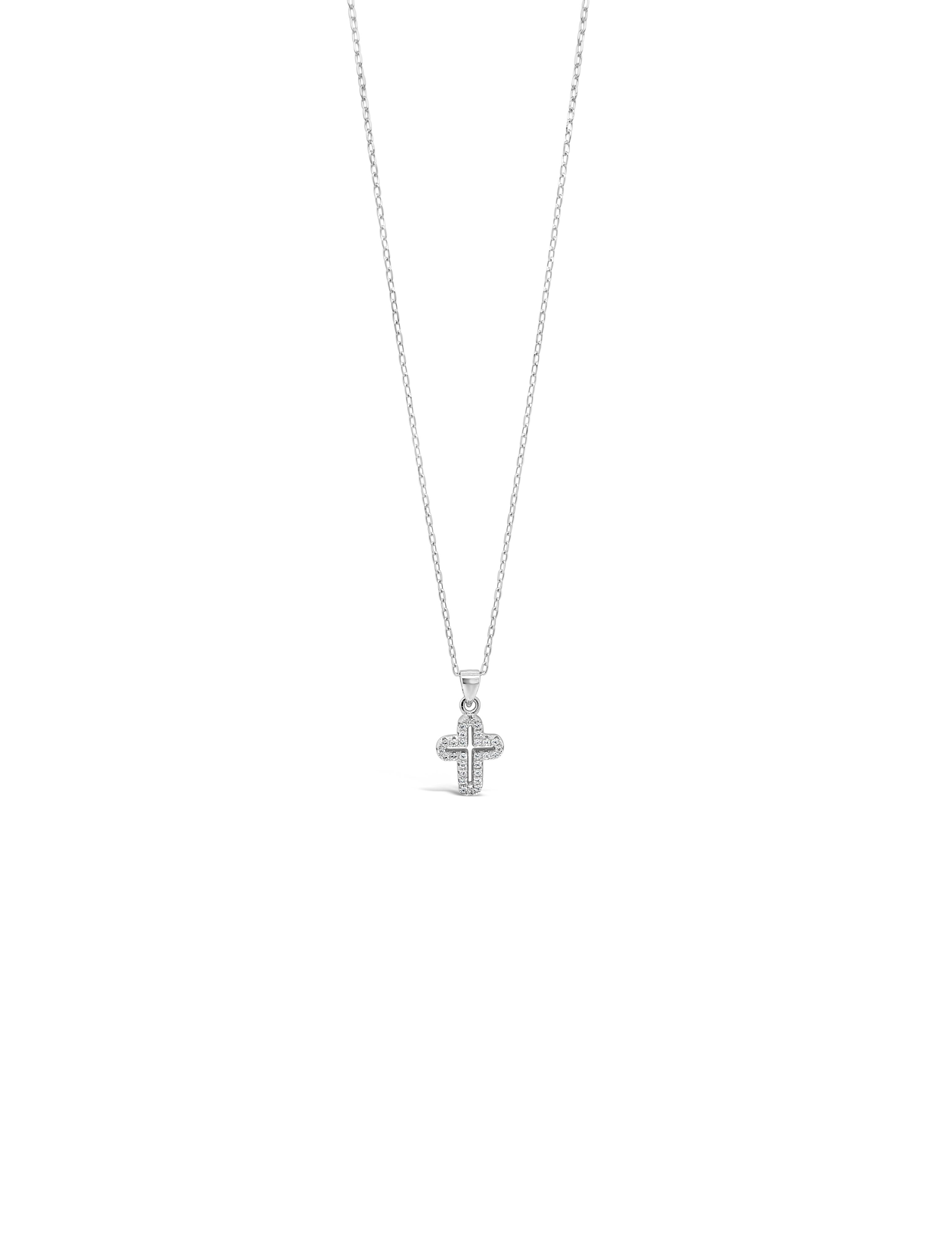 Absolute Jewellery Diamante Cross Necklace HCC116