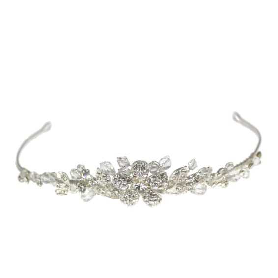 Linzi Jay Diamante Centre Flower Tiara:- LM167SI