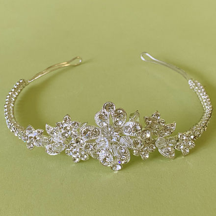 Linzi Jay Diamante and Crystal Flower Tiara:- LM170