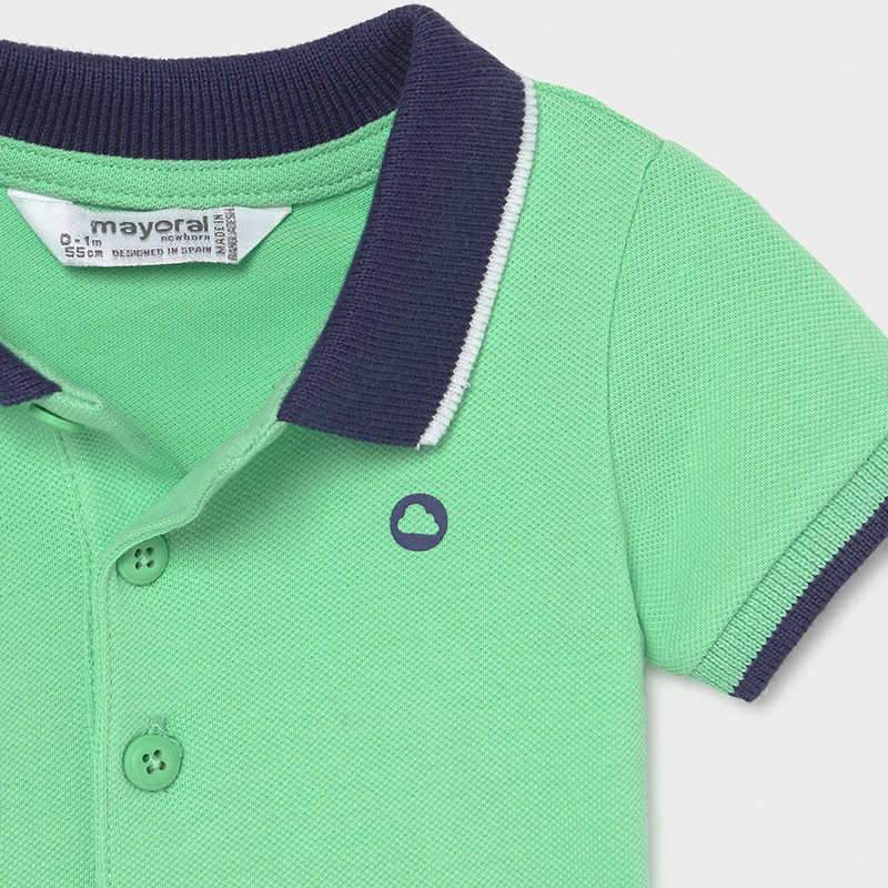 SUMMER SALE Mayoral Boys Mint Polo Tee LAST ONE 4-6MTHS