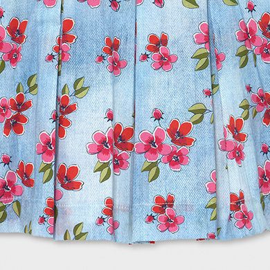 SUMMER SALE Mayoral Girls Poplin denim effect dress for baby girl LAST ONE 6MTHS