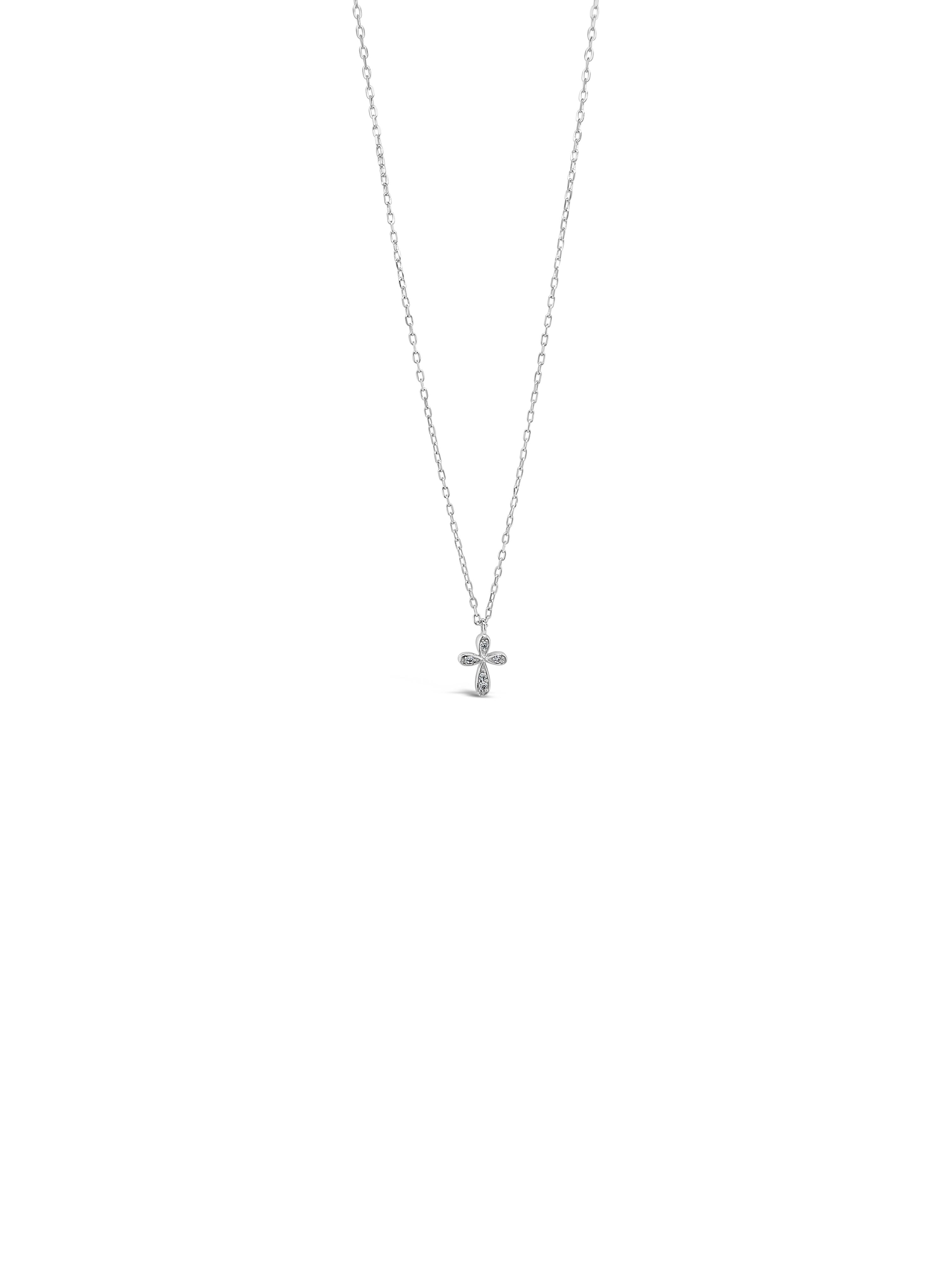 Absolute Jewellery Small Diamante Cross Necklace HCC117